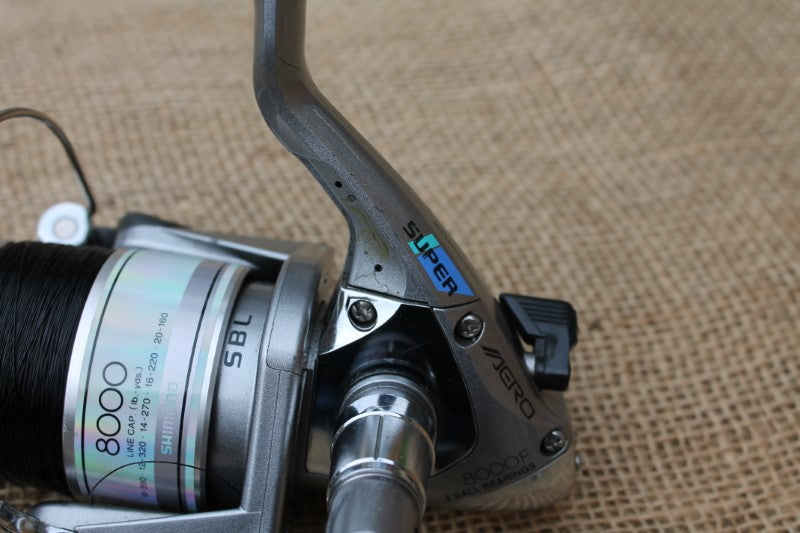 2 x Shimano Super Aero 8000F Carp Fishing Reels. Old School. RARE!