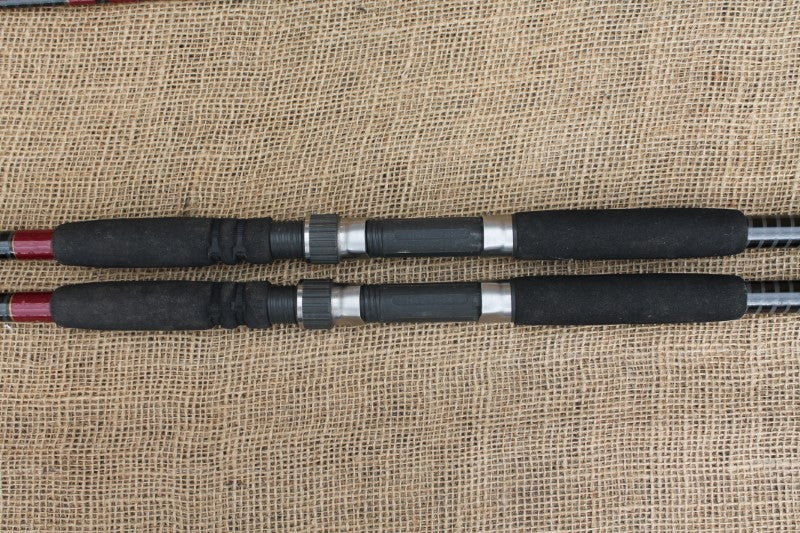 2 x Silstar Traverse X GT Specimen SU Old School carbon Carp Fishing Rods. 2.75lb T/C.