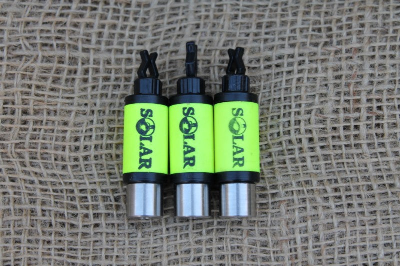 3 x Solar Green Flouro Bobbin Indicator Heads.