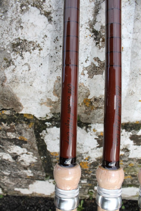 2 x Modern Made Old School Glass Carp Fishing Rods. Brand New. Limited Edition.