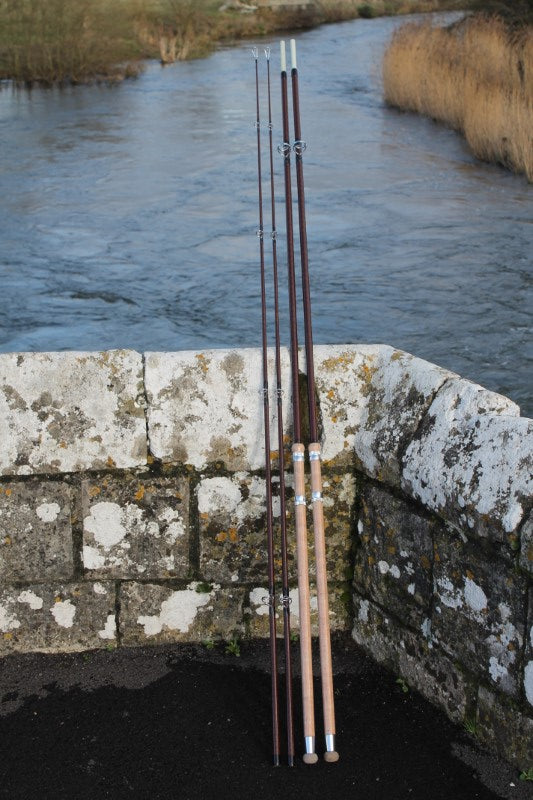2 x Modern Made Old School Glass Carp Fishing Rods. Brand New. Limited Edition.