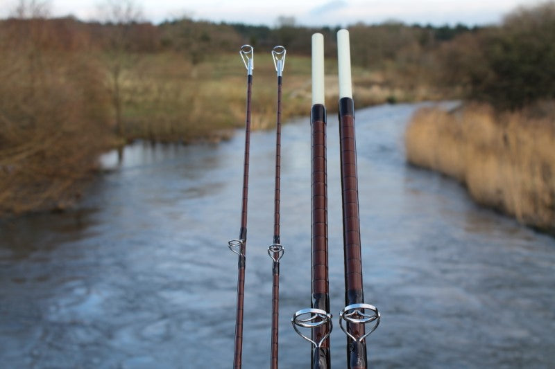 2 x Modern Made Old School Glass Carp Fishing Rods. Brand New. Limited Edition.