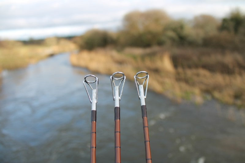3 x Retro Old School Style Glass Carp Fishing Rods. MINT!