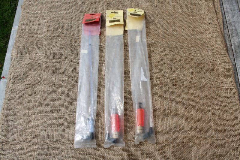 3 x Terry Eustace Gold Label Tackle Bobbins/Swingers Bite Indicators. Unused Old Stock. Early 1990s.