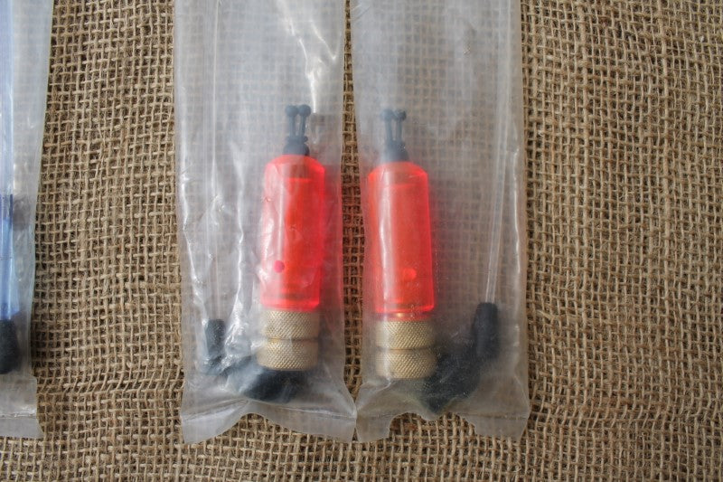 3 x Terry Eustace Gold Label Tackle Bobbins/Swingers Bite Indicators. Unused Old Stock. Early 1990s.