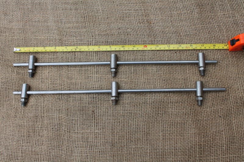 2 x Rare Old School Stainless Tony Abbott Adjustable Buzz Bars. 3 Rod. 1980-90s.