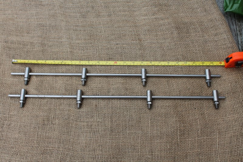 2 x Rare Tony Abbott 4 Rod Stainless Adjustable Buzz Bars. 1980-90s.